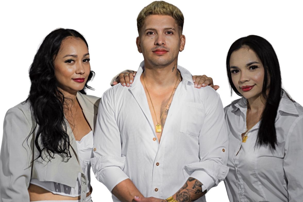 Fundadores de Shaaron Beauty Studio: Lizeth López, Antonio Ortiz y Michel López